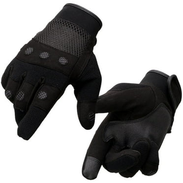 Milwaukee Leather SH761 Men's Black Textile Padded Knuckle Mechanics Gloves with Amara Palm Small