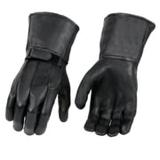 Milwaukee Leather SH864 Men's Gauntlet USA Deerskin Leather Unlined Motorcycle Winter Gloves Small