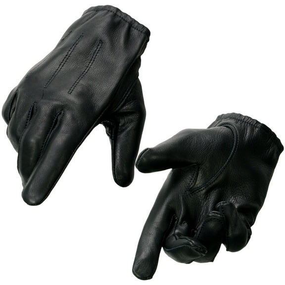 Milwaukee Leather SH887 Men's USA Deerskin Black Leather Unlined Lightweight Motorcycle Riders Gloves 2X-Large