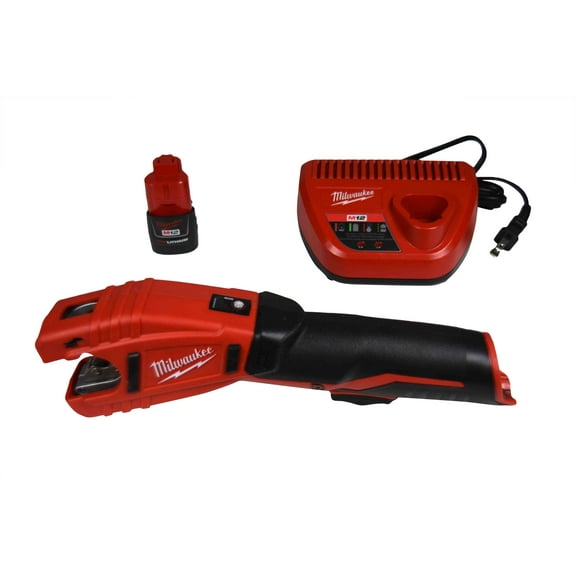 Milwaukee M12 12V Cordless Copper Tubing Cutter Kit 2471-21 with 1.5Ah Battery, Charger, & Carrying Case