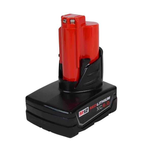 Milwaukee M12 REDLITHIUM XC6.0 12V Extended-Capacity Battery  6.0 Ah, REDLINK Intelligence, 3 Runtime, All-Weather Performance, Compatible with 70+ M12 Tools