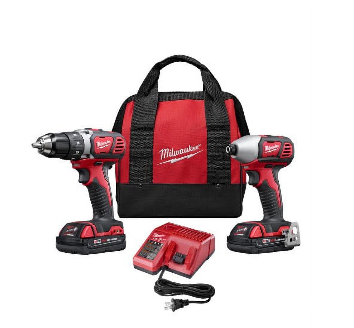 Milwaukee M18 18-Volt Lithium-Ion Cordless Drill Driver/Impact Driver Combo  Kit (2-Tool) w/(2) 1.5Ah Batteries, Charger, Tool Bag