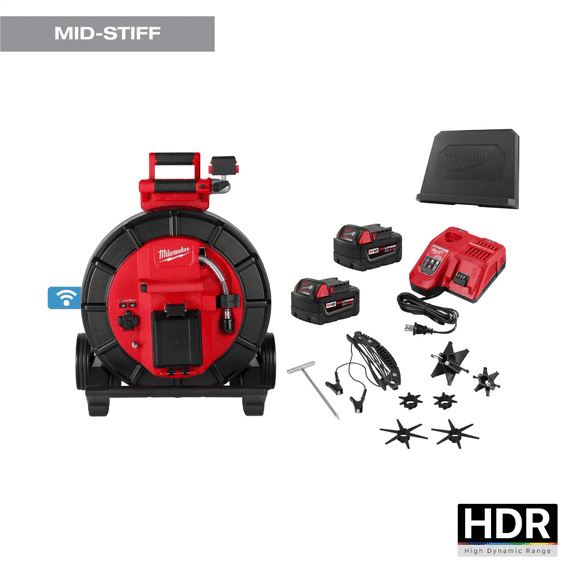Milwaukee M18 200ft Mid-Stiff Modular Pipeline Inspection System - 3975-22