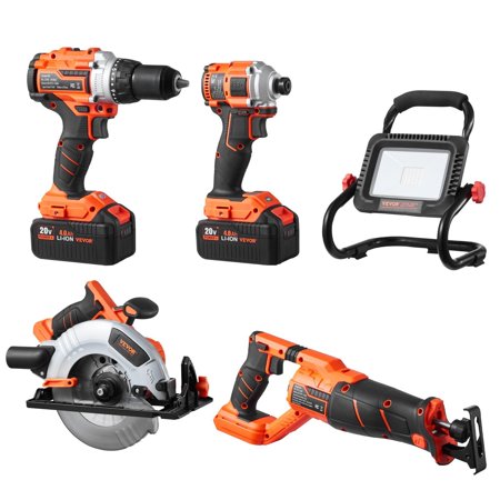Milwaukee M18 20V Brushless Cordless Power Tool Combo Kit (5-Tool) with 2 High-Capacity Batteries