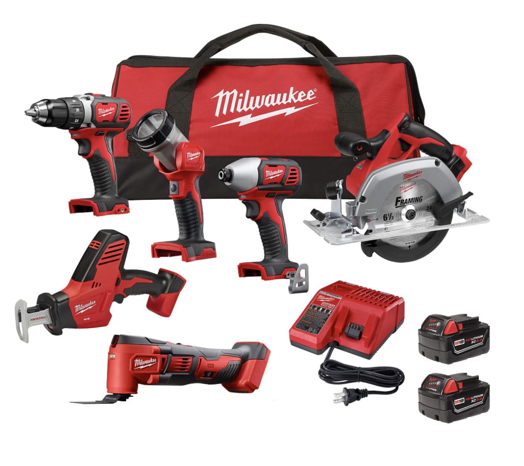 Tool Combo Kit Milwaukee Battery M18 Home Depot Milwaukee