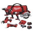 thumbnail image 1 of Milwaukee M18 Lithium-Ion Cordless Combo Kit (6-Tool) with Two Batteries, 1 of 2