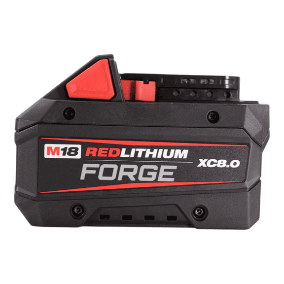 Milwaukee M18 REDLITHIUM FORGE XC8.0 18V High-Output Battery Pack  8.0 Ah, COOL-CYCLE Active Cooling, 35-Minute Supercharge, REDLINK Intelligence, Durable, Long Life for 250+ M18 Tools
