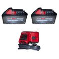 thumbnail image 1 of Milwaukee M18 REDLITHIUM HIGH OUTPUT XC 6.0 Ah Battery 2-Pack Starter Kit – Includes M18/M12 Charger, 50% More Power, Cooler Performance, 200+ Tool Compatibility  (Model 48-59-1862S), 1 of 5