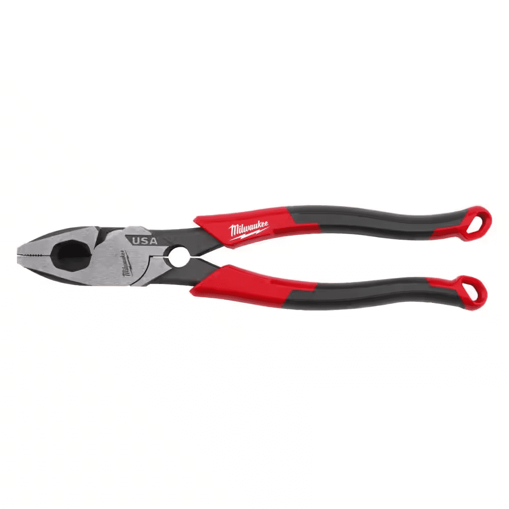 Milwaukee MT550T 9 in. Lineman's Pliers with Thread Cleaner / Fish Tape Puller and Comfort Grip