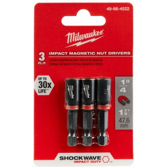 Milwaukee Magnetic Tip Hex Nut Driver 7/16-Mfg# 49-66-4506 - Sold As 6 Units