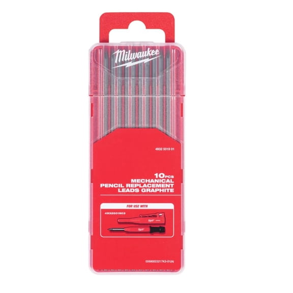 Milwaukee Mechanical Construction Pencil Leads Graphite 10 pc/box 4932501901