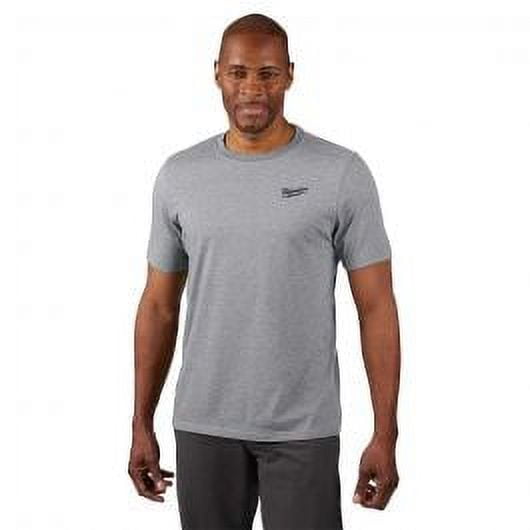 Milwaukee Mens Short Sleeve Hybrid T-Shirt, Gray, 2XL
