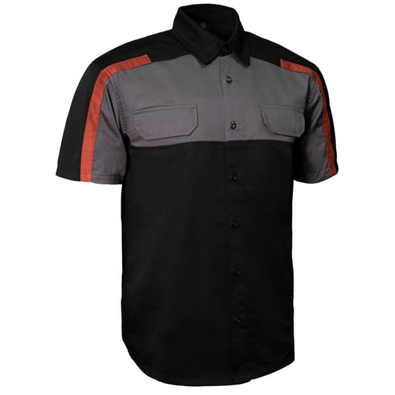 Milwaukee Motorcycle Clothing Co. Men's Draft Crew Vented Mechanic Shirt - MDM11696 4X-Large