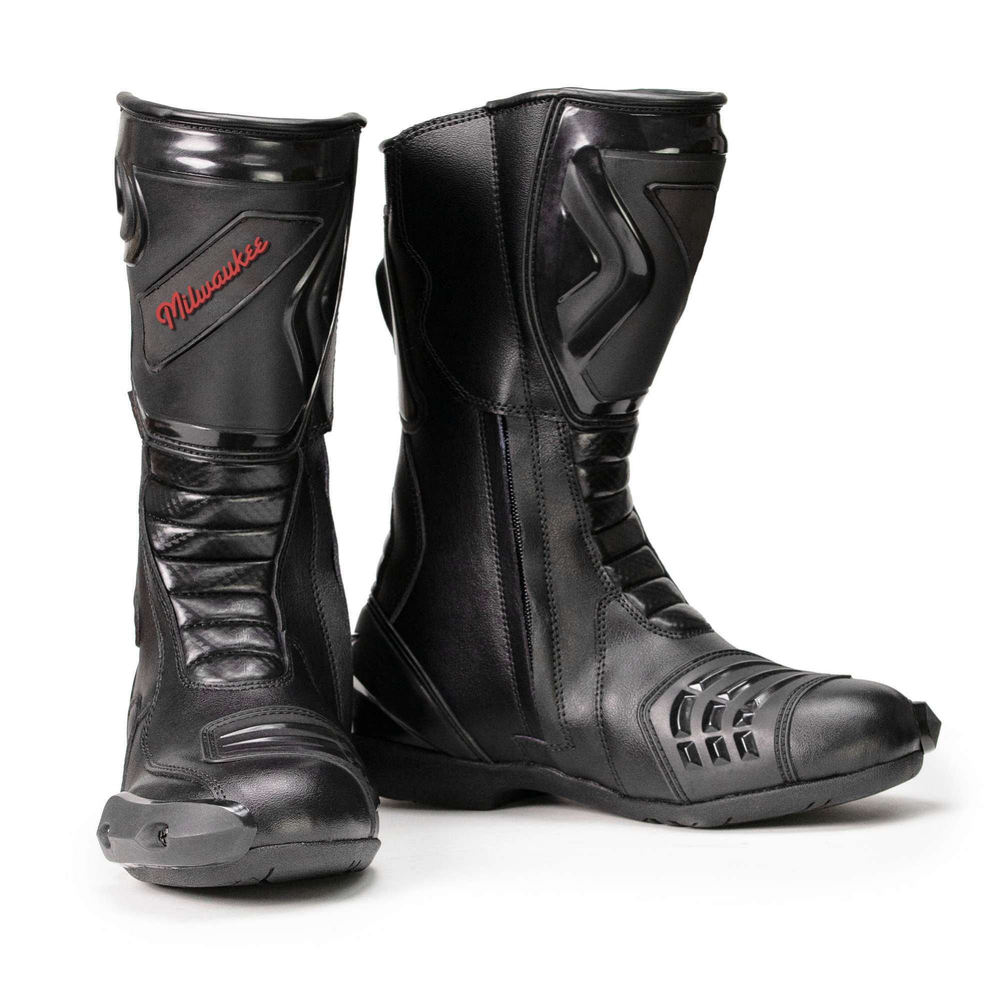 Milwaukee Motorcycle Clothing Co. Men's Type-R Black Leather Motorcycle ...