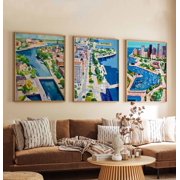 Milwaukee Posters Wisconsin City USA Travel Prints Retro Milwaukee Poster Set Vintage Wisconsin Decor Prints Set 3