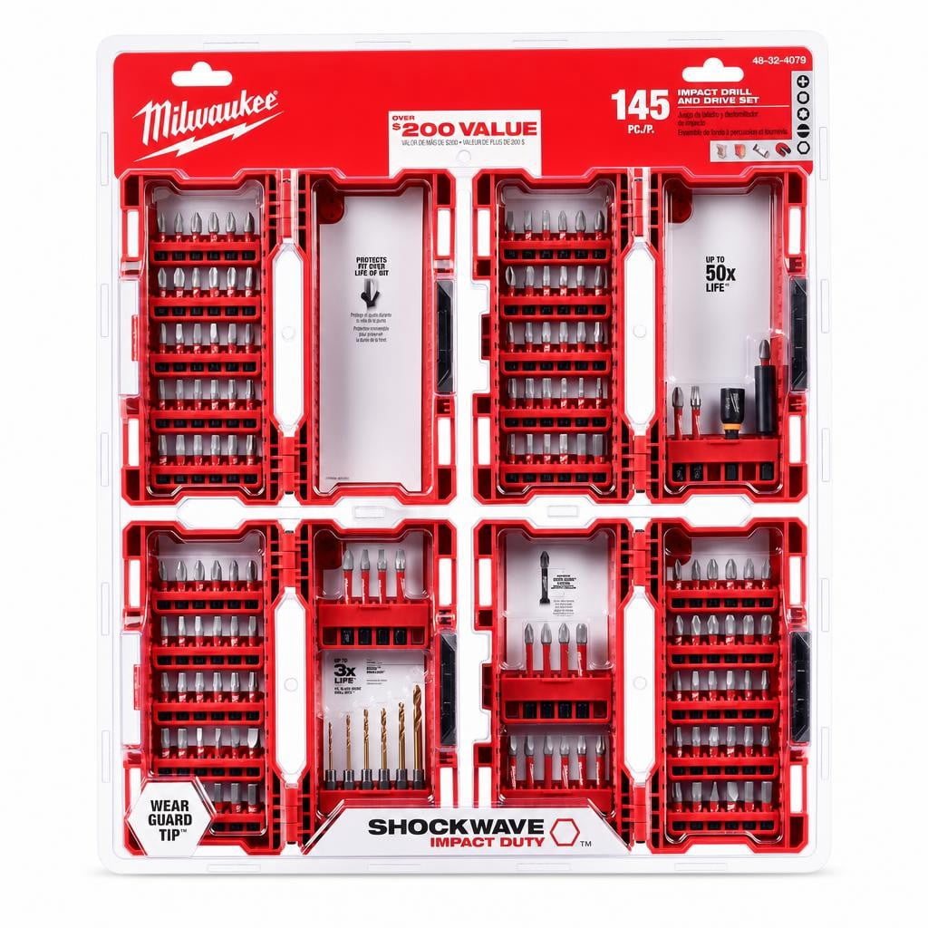 Milwaukee: SHOCKWAVE Impact Duty Drill and Driver Bit Set, 48-32-4079 ...