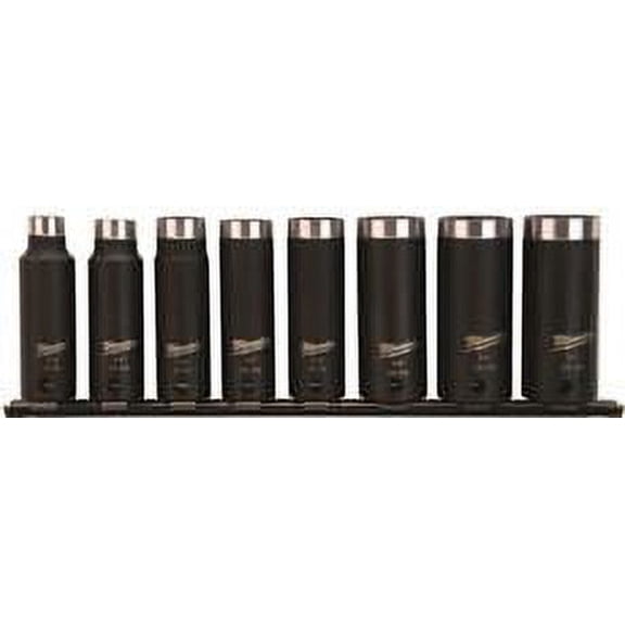 Milwaukee Shockwave 3/8 In. Socket Deep Well 8 Piece