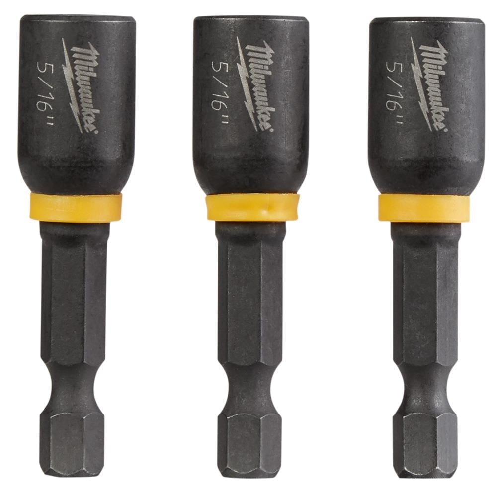 Shockwave 5/16 in. x 1-7/8 in. Black Oxide Impact Duty Magnetic Nut Drivers (3-Pack) Shockwave 5/16 in. x 1-7/8 in. Black Oxide Impact Duty Magnetic Nut Drivers (3-Pack)