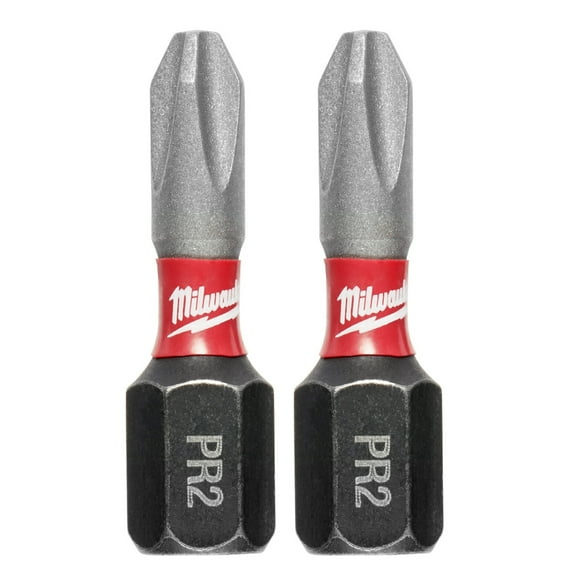 Milwaukee Shockwave Insert Bit Phillips #2 Red. Dia. 2 Pack