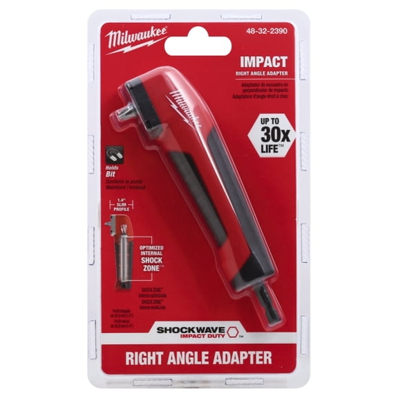 Milwaukee Shockwave Right Angle Adapter 48-32-2390