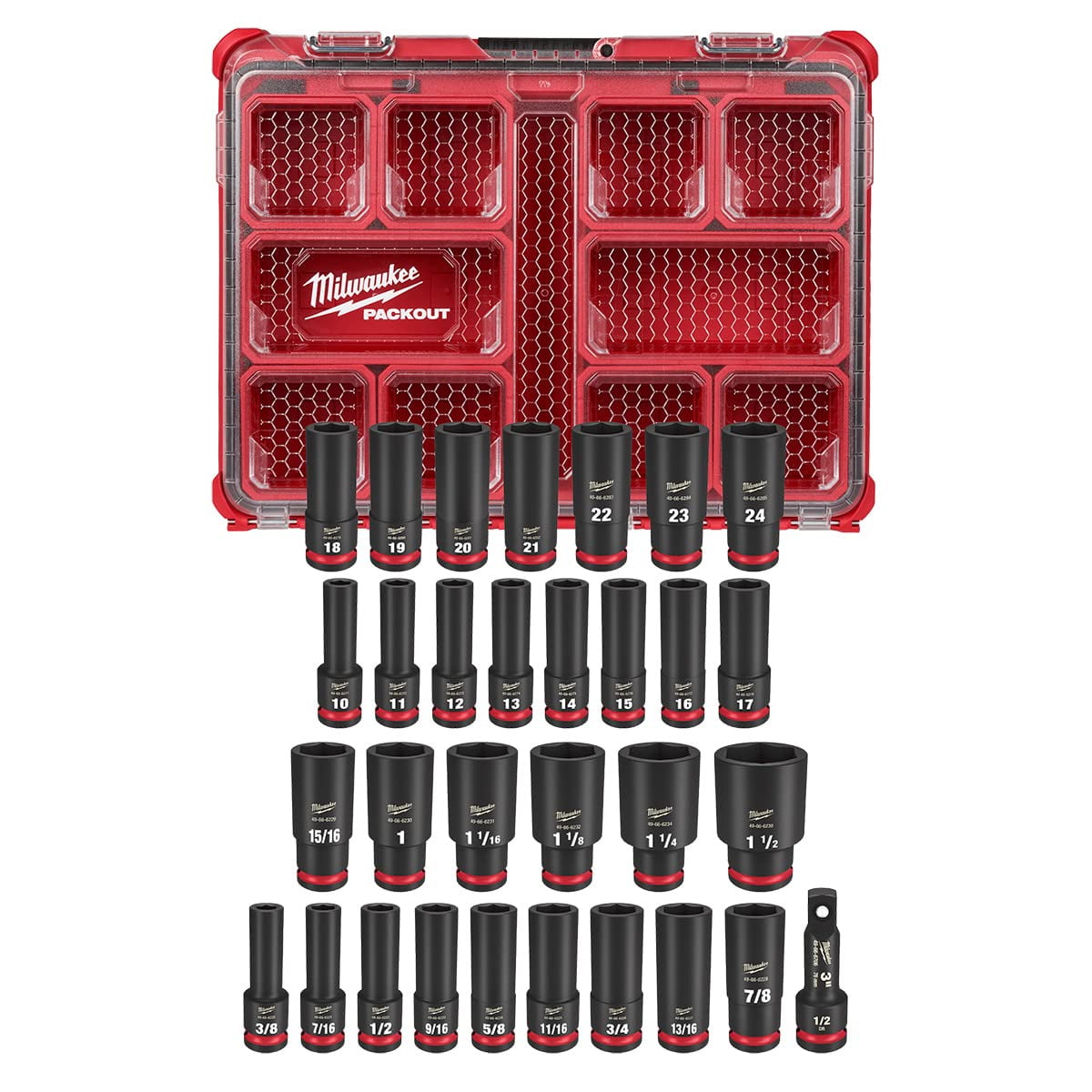 Milwaukee Socket Set Impact Duty 1/2IN 49-66-6806 C64