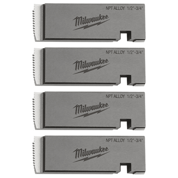 Milwaukee Tool 1/2 Inch-3/4 Inch Alloy NPT Universal Pipe Threading Dies