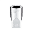 thumbnail image 1 of Milwaukee Tool 1/4" Drive 3/8" SAE 6-Point Socket with FOUR FLAT Sides, Vanadium Steel, Chrome, 1 of 4