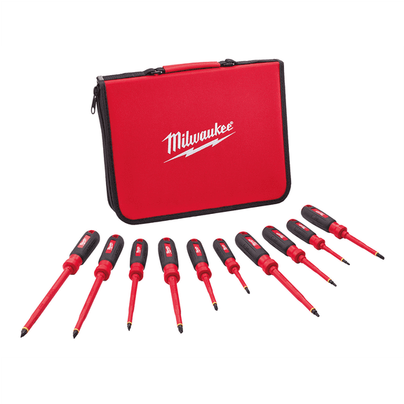 Milwaukee Tool 10 PC 1000V Insulated Screwdriver Set w/ EVA Foam Case