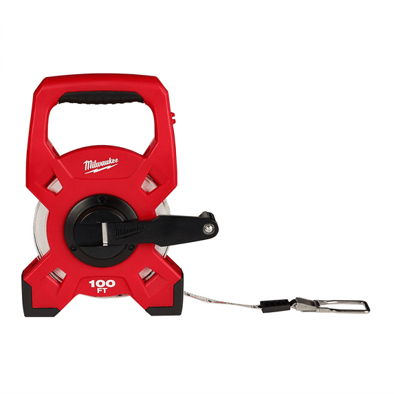 Milwaukee Tool 100ft Fiberglass Open Reel Long Tape Measure