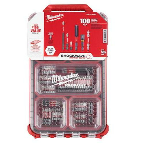 Milwaukee Tool 100 pc. SHOCKWAVE Impact Duty Driver Bit PACKOUT Set