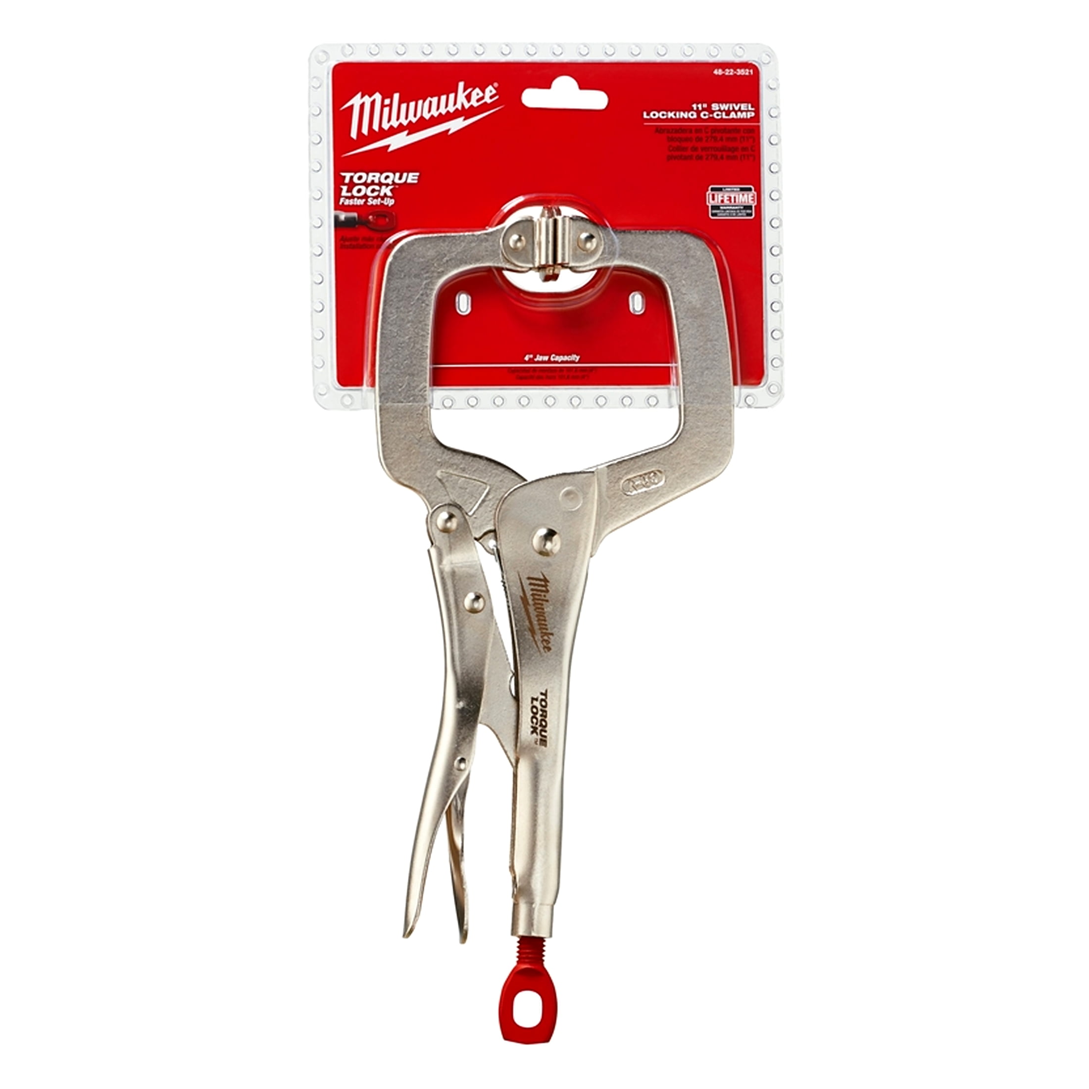 Milwaukee Tool 11" Locking C-Clamp Swivel Jaws