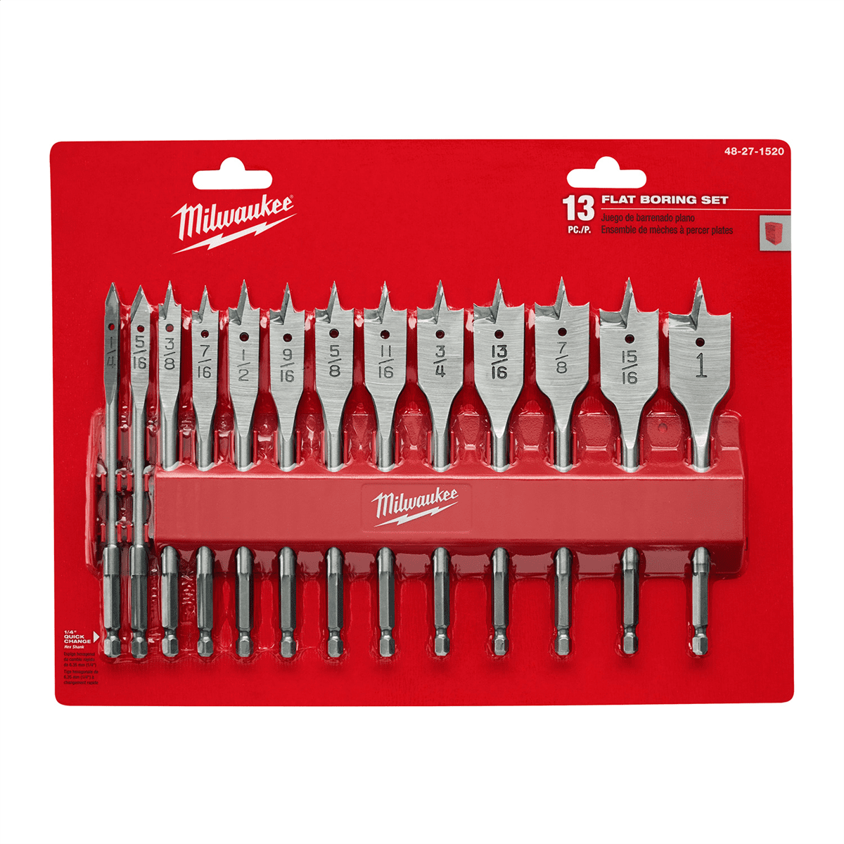 Milwaukee Tool 13PC Flat Boring Bit Set - Walmart.com
