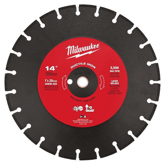 Milwaukee Tool 14" Ductile Iron Segmented