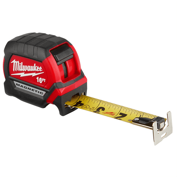 Milwaukee Tool 16ft Compact Wide Blade Magnetic Tape Measure