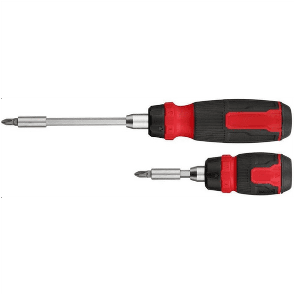 Milwaukee Tool 2pc 14-in-1 Ratcheting Multi-Bit Screwdriver and 8-in-1 Compact Multi-Bit Screwdriver