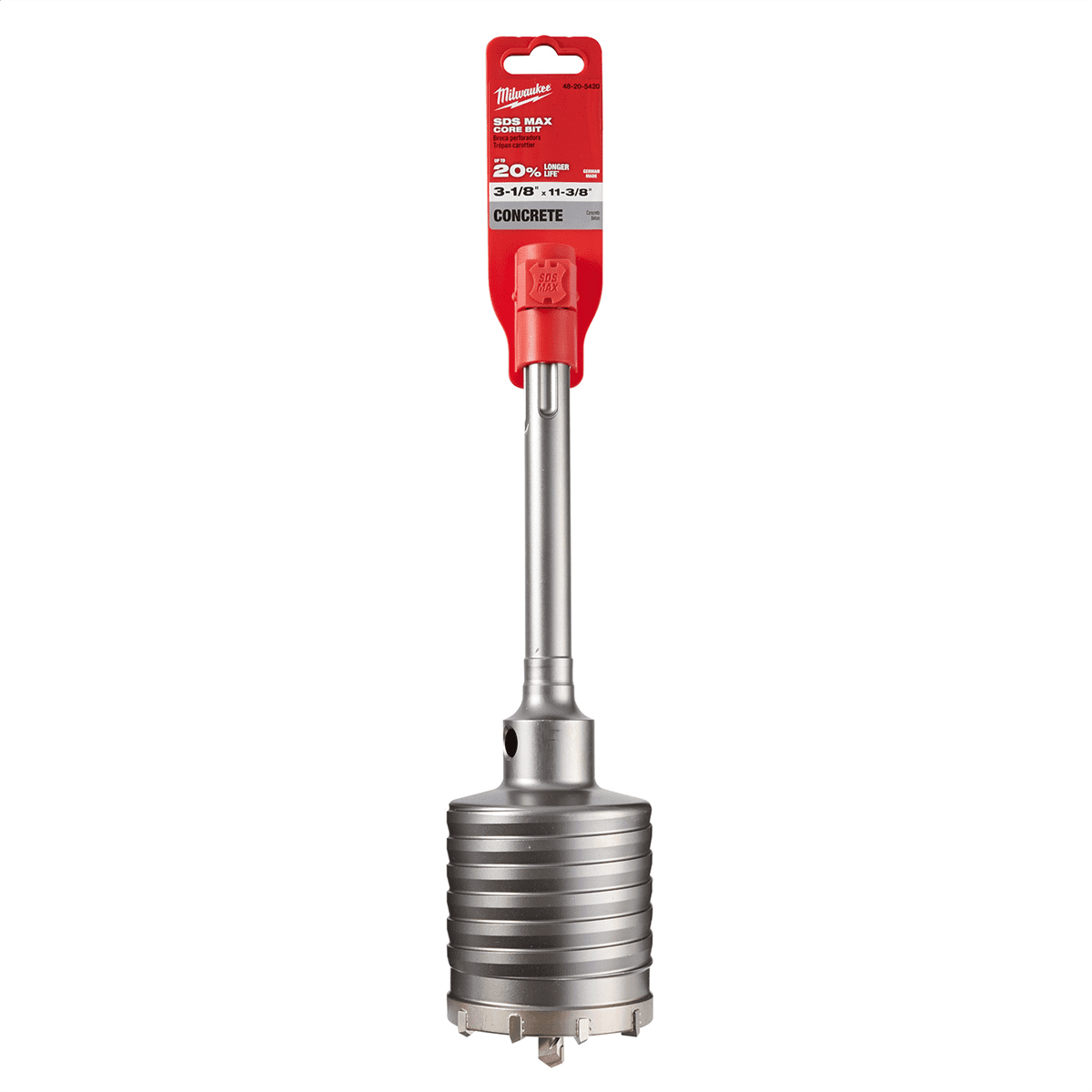 Milwaukee Tool 3-1/8" X 11-3/8" One Piece SDS-MAX Core Bit