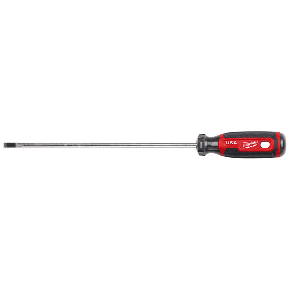 Milwaukee Tool 3/16" Cabinet 8" Cushion Grip Screwdriver (USA)