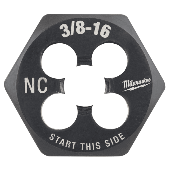 Milwaukee Tool 3/8"-16 NC 1-Inch Hex Threading Die