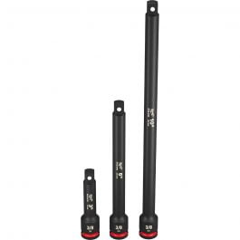 1 Set, Milwaukee 49-66-6714 Shockwave Impact Duty Extension Set 3/8" Drive 3Pc