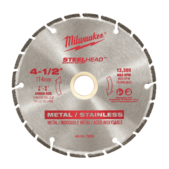 Milwaukee Tool 4-1/2" SteelHead Diamond Cut-Off