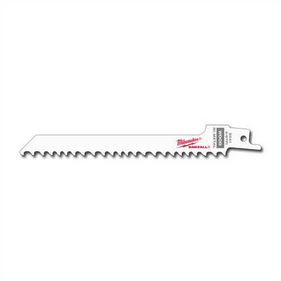 Milwaukee 48-00-5041 SAWZALL 6 In. 4/6 TPI Scroll Cutting Metal Reciprocating Saw Blade - pack of 5