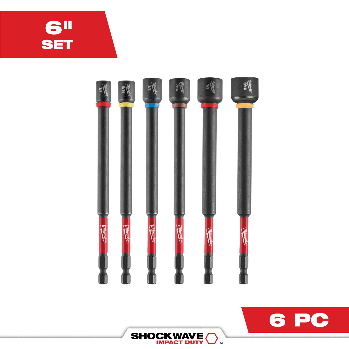 ローター3セット　710mm 700mm 680mm Milwaukee Tool 6 Piece SHOCKWAVE Impact Duty 6 Inch Magnetic Nut