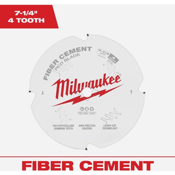 Milwaukee Tool 7-1/4" PCD/Fiber Cement Circular Saw Blade