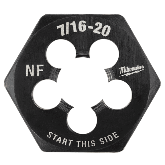 Milwaukee Tool 7/16"-20 NF 1-Inch Hex Threading Die