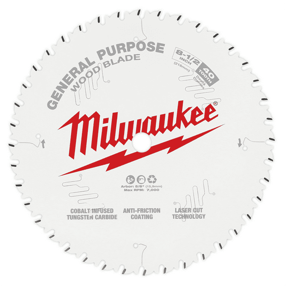 Milwaukee Tool 8-1/2" 40T General Purpose Circular Saw Blade