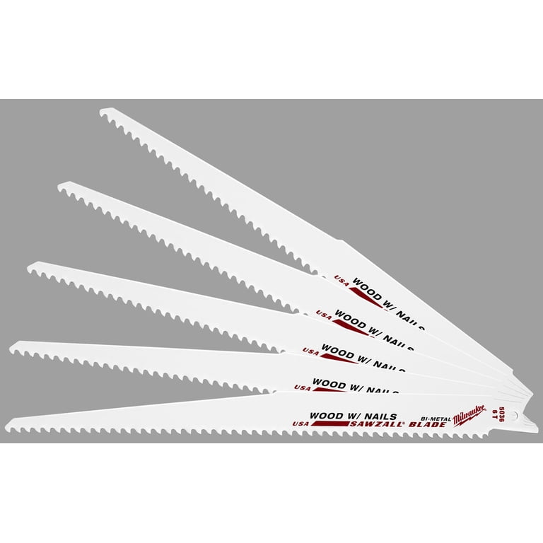Milwaukee 48-00-5036 - 5 TPI Wood Thin Kerf Sawzall Blades