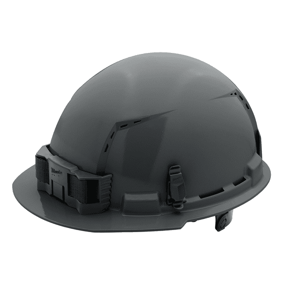 Milwaukee Tool BOLT Gray Front Brim Vented Hard Hat w/6pt Ratcheting Suspension (USA) - Type 1, Class C