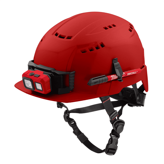 Milwaukee Tool BOLT Red Front Brim Vented Safety Helmet (USA) - Type 2, Class C