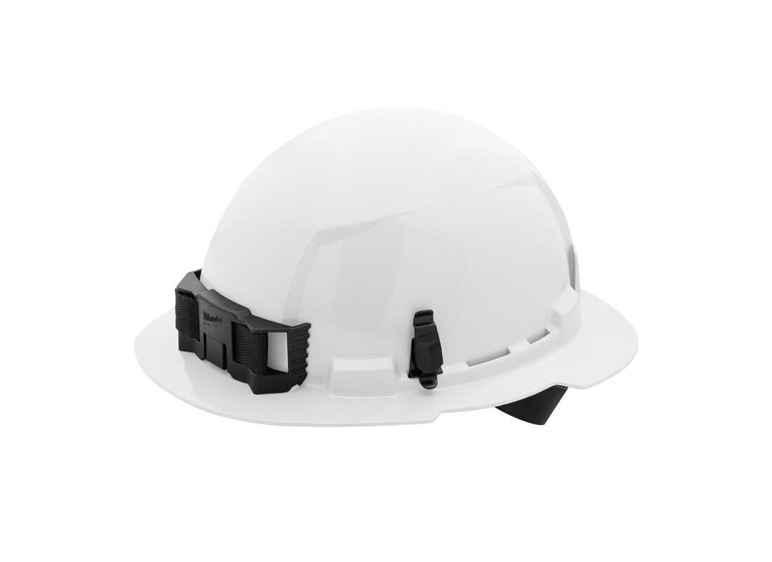 Milwaukee 48-73-1101 Full Brim Hard Hat BOLT 4-Point Ratchet Type 1 Class E Non-Vented White White