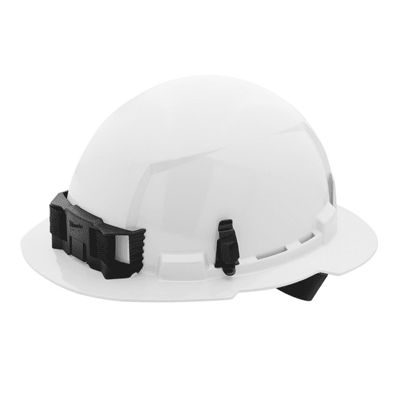 Milwaukee Tool BOLT White Full Brim Hard Hat w/4pt Ratcheting Suspension (USA) - Type 1, Class E